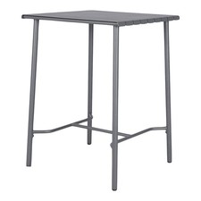 High Cocktail High Table 2 Seater Square Matt Grey Steel L76.6 x W76 x H106cm