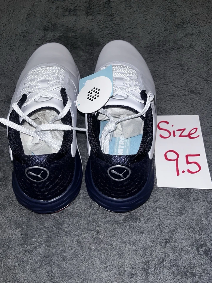 Zapatos de golf Puma talla 9,5 rojos/blancos/azules nuevos con etiquetas Foto 4 de 4