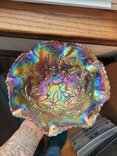 Super ELECTRIC Smoke Imperial Carnival Glass ...