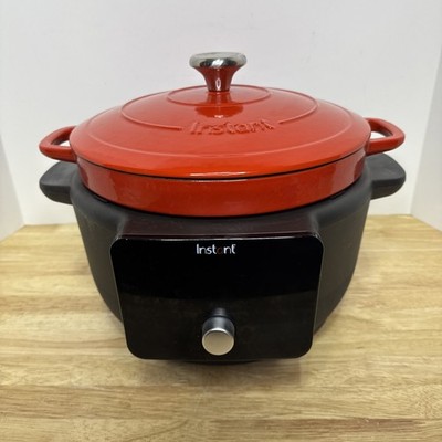 Instant Precision 6-qt Enamel Cast Iron Electric Dutch Oven Red - DOMC6001
