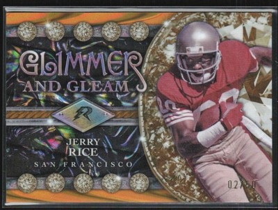 Jerry Rice 2024 Topps Resurgence Glimmer and Gleam Gold Power Surge /50 #GG-16