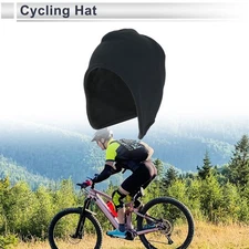 Cycling Hat Keep Warm Ear Protection Navy 27x30cm Polar Fleece Fabric 1 Pcs