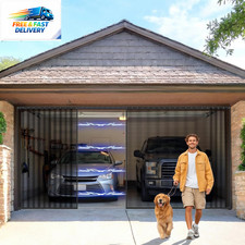 Sliding Garage Door Screen Retractable 2 Car ...