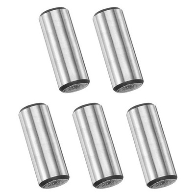 5 Pcs Carbon Steel Dowel Pins, 3/8'' x 1'' Round Steel Metal Rods, Silver
