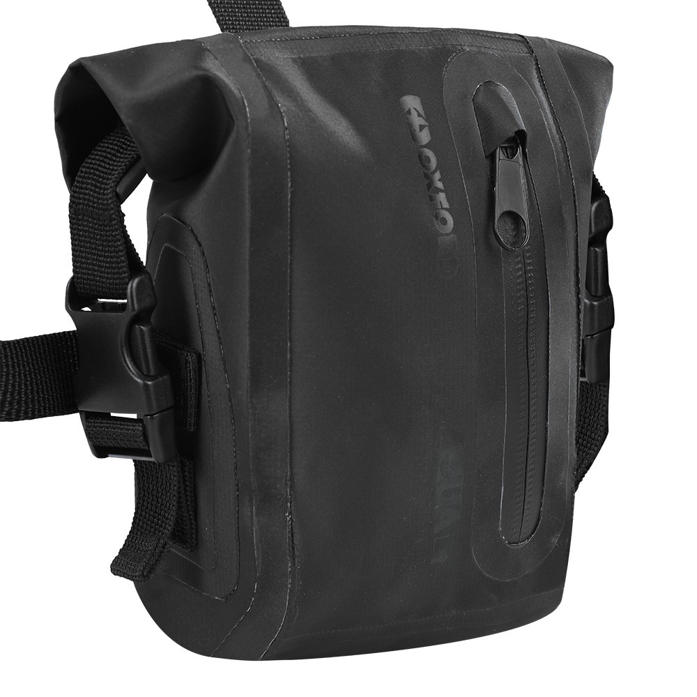 Oxford OL758 Aqua L1 Leg Bag Motorcycle Bag Black Waterproof