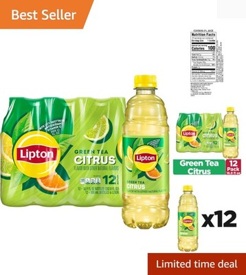 Lipton Green Tea Citrus, 16.9 Fl Oz Bottles Pack of 12