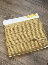 British Trimmings 8mm Flanged Piping Cord Gold Col 1158 50mtrs Brand New