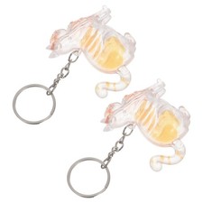2pcs Pet Hair Keepsake Keychain - Cat Memorial Charm Keepsake Holder