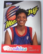 Edna Campbell Rookie Card Phoenix Mercury WNBA 1999 Fleer Ultra #108