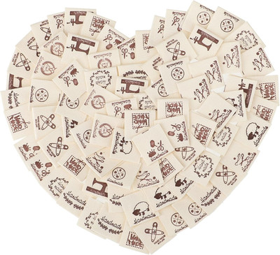 100pc Crochet Tags for Handmade Items Cotton Sewing Labels Handmade With Love