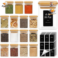 GewüRzgläSer 12X120Ml Glas Mit Bambusdeckel Luftdicht FüR KüChe KräUter