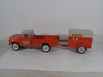 Vintage x 3 Set Nylint Ford U-HAUL Pickup Truck 2 Trailers