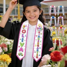 Custom Kindergarten Graduation Stole, Class Of 2026 Kid Sash, Custom Name Kids G