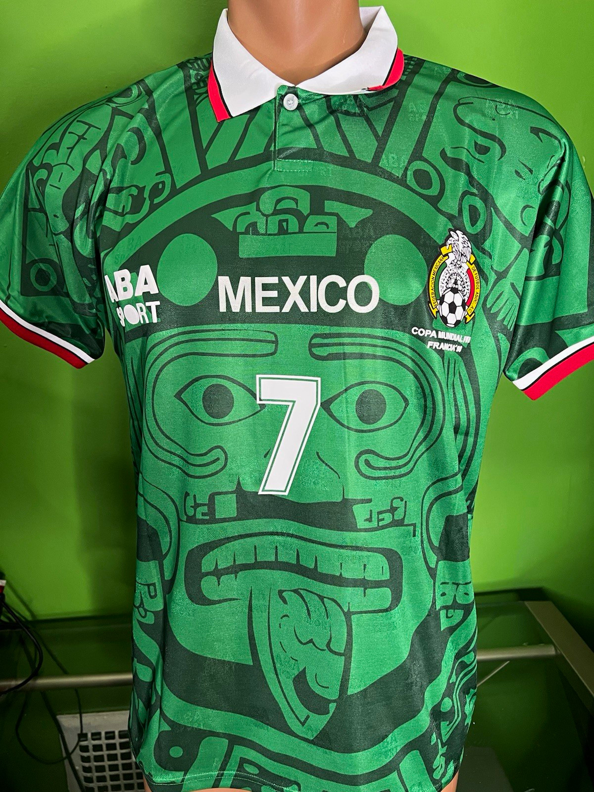 Mexico National Team Soccer Jersey R. Ramirez #7 France 98” *Medium*