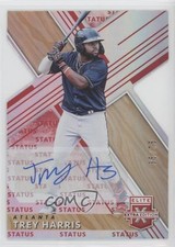 2019 Panini Elite Extra Edition Status Red Die-Cut 35/75 Trey Harris Auto q3o