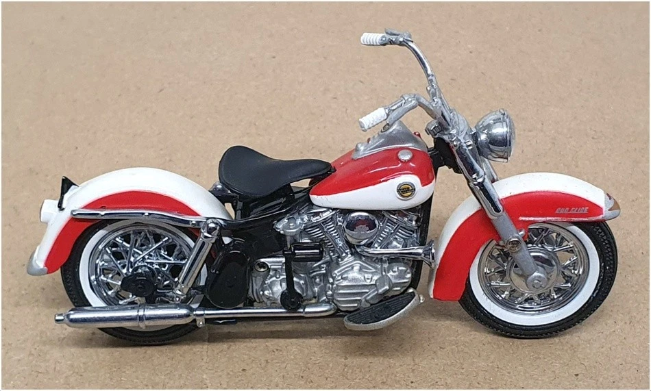 Franklin Mint 1/24 Scale B11WC34 - 1958 Harley Davidson Duo-Glide - Red/White - Image 3 of 4