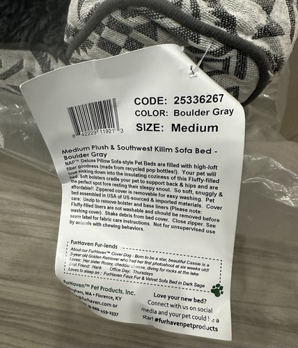 Kissen Hundebett für mittlere/kleine Hunde mit abnehmbaren Nackenrollen & waschbarem Bezug - - Bild 10 von 10