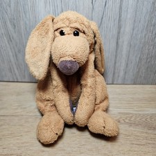 Manhattan Toys Brown Dog Puppy Plushy 2000 Plush Soft Toy Beanie 