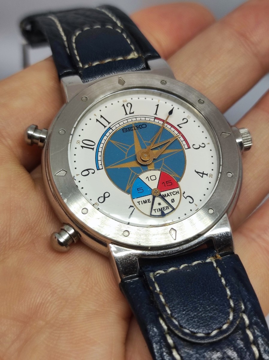 Rare Vintage Seiko Yacht timer 8M35-6010 Quartz Watch | eBay