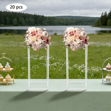 White 20 PCS Decoration Flower Stand For Wedding, Flower Stand 9.45 9.45 23.62in