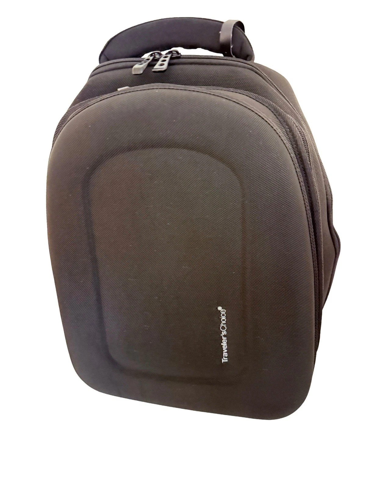 TRAVELER'S CHOICE Men Gorp Core Black Nylon Expandable Backpack Laptop