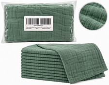 Cute Castle Baby Burp Cloths Pack of 12 20x10 in Dark Green Solid