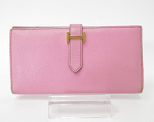 Authentic Hermes Epsom Bearn Soufflet Leather Bifold Long Wallet F#51256