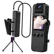 Body Cam, Mini Bodycam 1080P with 180  Rotating Lens, Police Body Cam,