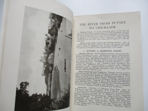 C1930's RIVER THAMES GUIDE Boating ANGLING Places of Interest HOTELS Maps SCARCE - Picture 14 of 21