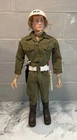 1964 Vintage Gi Joe Military Police Officer w/  Club, Pistol, Red Head Scar Face