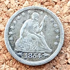 1854-P Seated Liberty Quarter — photo from another recent sale