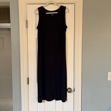 Talbots Navy Midi Dress. Knit,  Sleeveless. Size M. EUC