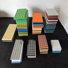 LEGO Bulk Lot Plates Flat 4x6 4x8 4x10 6x8 6x12 6x16 Baseplates 90 Pieces Parts