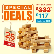 5lbs LARGE Himalayan Yak Dog Chew | Natural, Premium Cheese Dental Chews for dog