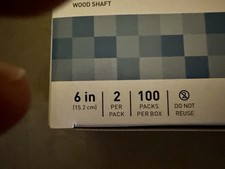 Sterile Cotton Tipped Applicators, 6 Inch, Box of 200 Swabs