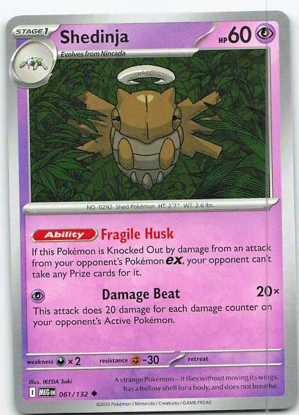 Shedinja 061/132 Legends Awakened Uncommon NM Pokemon TCG