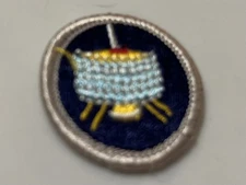 Communications (Satellite) ‘72 Merit Badge Type H, Clear Plastic Bk Ret. 