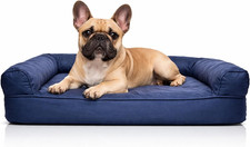 Orthopedic Dog Bed for Medium/Small Dogs W/ Removable Bolsters  Washable Cover,
