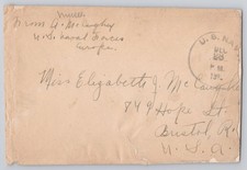U.S. Navy circular cancel to Miss Elizabeth J. McLaugherty, — 1918