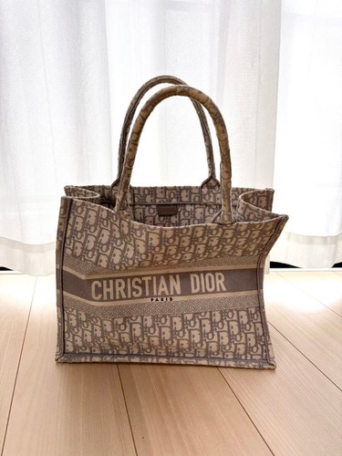 Christian Dior Book Tote Medium With Mizza Used Excellent From Japan
