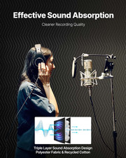 VEVOR Sound Dampening Blankets, 2 Pcs Soundproof Curtains with Grommets, 96 x 80