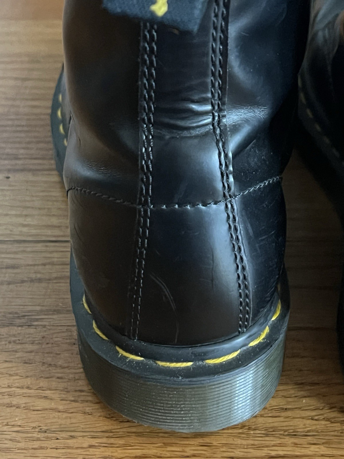 Doctor Martens Combat Boots Black Smooth Leather Doc Martens Size US 10 Women’s thumbnail 8