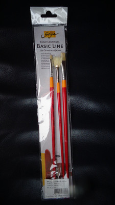 KÜNSTLER-PINSEL BASIC LINE ''BORSTE 3er SET'' KREUL, OVP