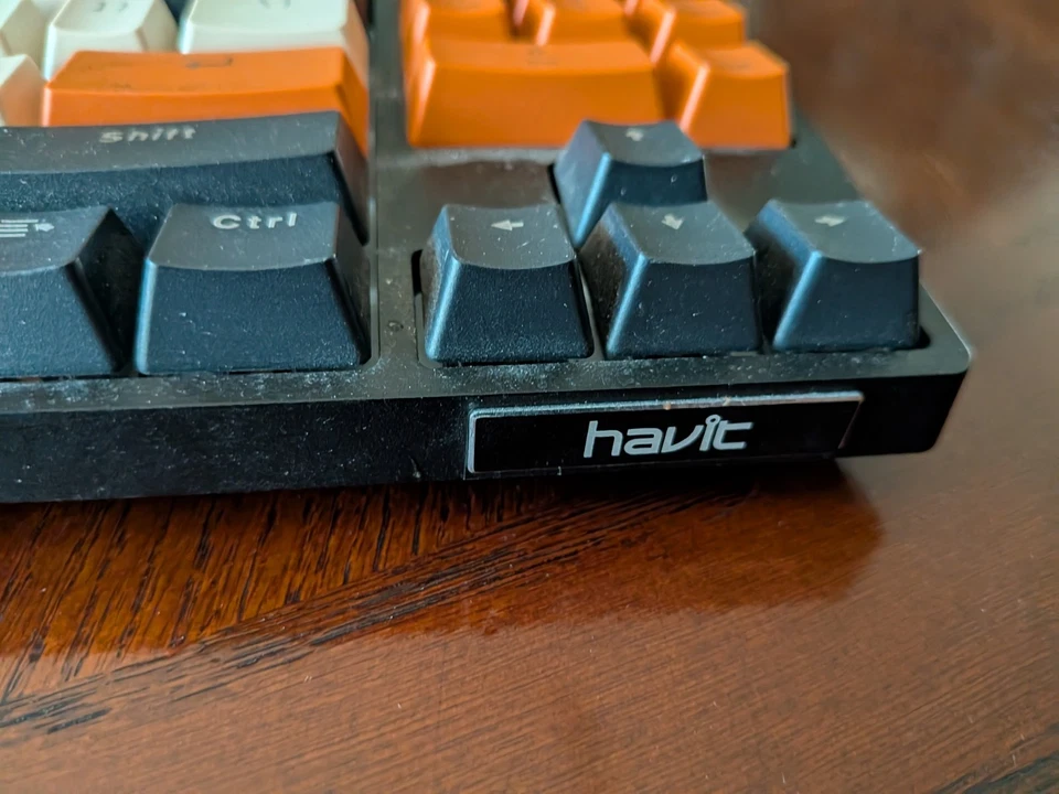 Havit Mechanical Gaming Keyboard KB487L Black Orange Beige Compact USB  - Image 2 of 4