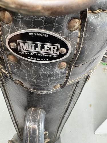 Vintage Miller Pro Model Golf Staff Bag - Black Faux Gator/Crocodile Print - Afbeelding 8 van 9