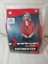 DC Villains Suicide Squad Harley Quinn Costume Blazer Red Adult Medium NEW 50