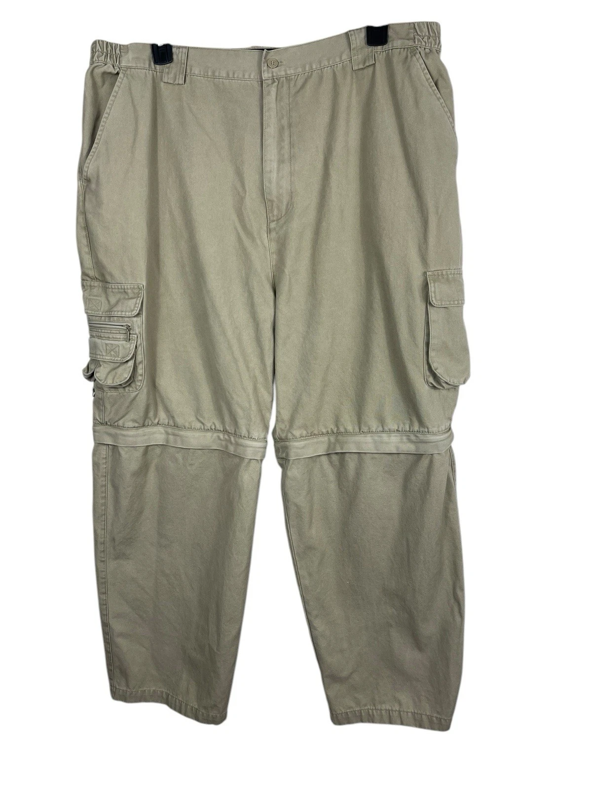 RedHead Convertible Pants Mens 40x30 Beige Cotton Comfort Waist Outdoor Hiking