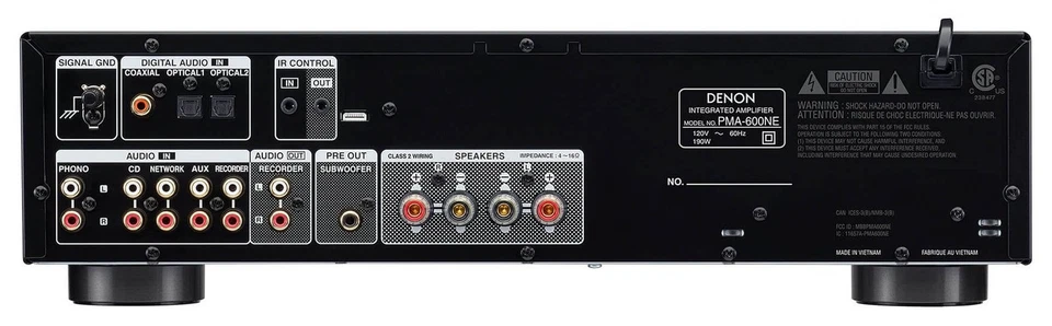 Denon Amplificatore HI FI 2.0 Black PMA 600NE 70w per canale - Immagine 2 di 4