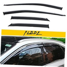 4pcs Smoke Tint with Chrome Trim Window Visors Compatible 16-22 RX350 RX450h