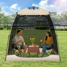 EighteenTek Screen House Gazebo, 2-4 Person Pop Screen Tent, Deck 7 x 4 x 6.5 FT